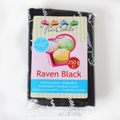 Pasta de zahar (fondant / icing / martipan) NEGRU - Raven Black, import Olanda foto