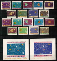 Albania 1964, cosmos, planetele, dant+ned, MNH, superbe, cota 105 Euro foto