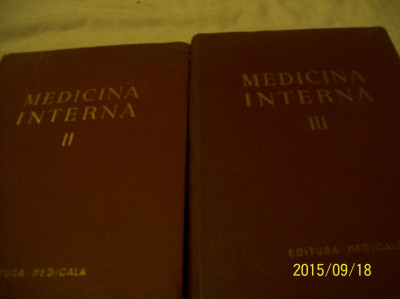 medicina interna vol II +vol III- 1956 foto