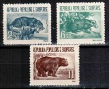 Albania 1961, Mi #627-629**, fauna, bursuc, urs, MNH, superbe, cota Michel 30 &euro;!