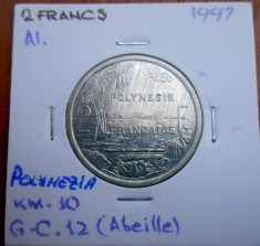 POLYNEZIA FRANCEZA 2 FRANCS 1997 KM 10 foto