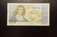 Africa Ecuatoriala Franceza 10 Francs 1947 ND P#21 foto