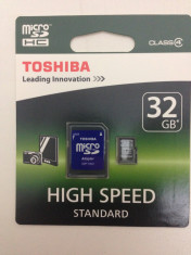 Card 32 Gb micro SD cu adaptor SD Thosiba foto