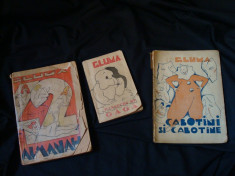 Almanah miniatura caricaturi romanesti (benzi desenate) interbelic. LOT 3 buc. foto