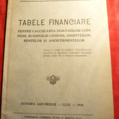 G.C.Iuga - Tabele Financiare pt.calcul dobanzi ,sconturi ,rente...-1938 autograf