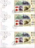 FDC HONG KONG CHINA 1997 CLADIRI POSTA REGI 11 BUCATI DIFERITE