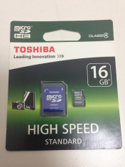 Card 16Gb micro SD cu adaptor SD Thosiba foto