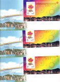 FDC HONG KONG CHINA 1997 CLADIRI FLORI 11 BUCATI