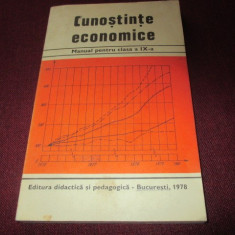 CUNOSTINTE ECONOMICE MANUAL CLASA IX 1978