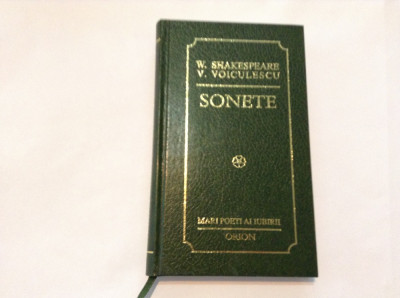 VASILE VOICULESCU W SHAKESPEARE SONETE,EDITIE BIBLIOFILA,RF9/1 foto