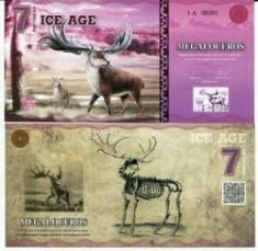 EPOCA DE GHEATA(ICE AGE)- 7 ICE DOLLARS 2015- UNC!! foto