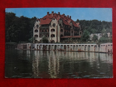 SEPT15-Vedere/Carte postala-Ocna Sibiului-Pavilionul central al bailor-circulata foto