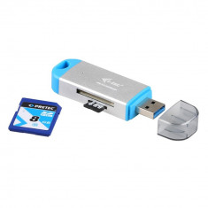 Card reader/Cititor de card USB 3.0 Dual Card Reader SD &amp;amp; micro SD foto