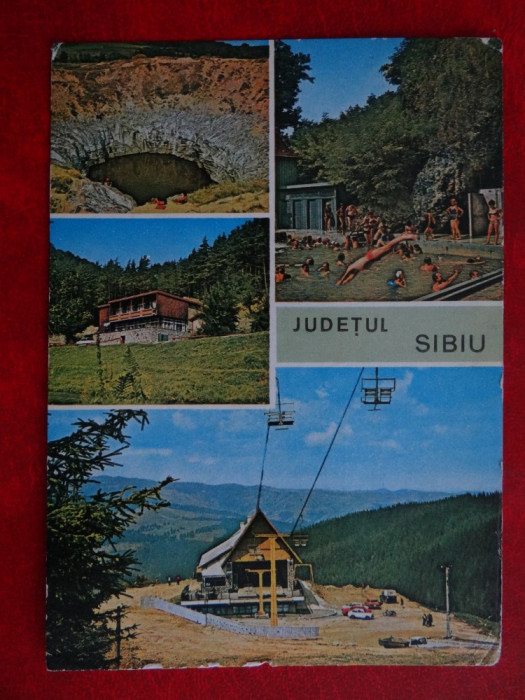 SEPT15-Vedere/Carte postala-Judetul Sibiu-Intreg postal-circulat