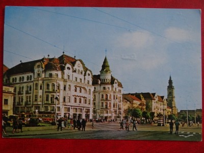 SEPT15-Vedere/Carte postala-Oradea-Piata Victoriei-circulata foto