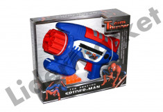 Pistol mitraliera Spiderman cu ventuze din spuma foto