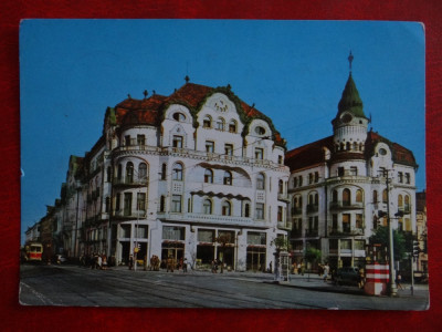 SEPT15-Vedere/Carte postala-Oradea-Palatul Vulturul Negru-Intreg postal-circulat foto
