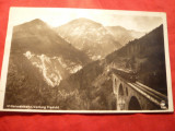 Ilustrata Tren pe Viaduct in Austria - Mittenwaldbahn - Innsbruck -interbelica
