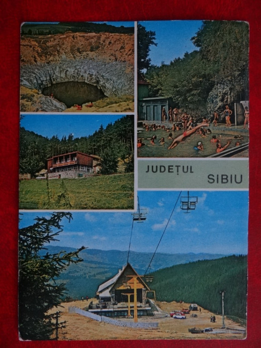 SEPT15-Vedere/Carte postala-Judetul Sibiu-circulata