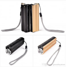 GADGET.LANTERNA LED CREE CU BRICHETA SI POWER BANK USB 5V,ACUMULATOR INCLUS 220V foto