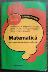 Matematica - Teste pentru examinarea nationala - 2005 foto