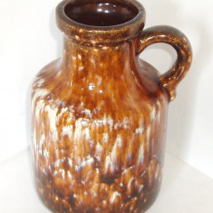 Vaza colectie, ceramica emailata fat lava - marcaj Scheurich 414-16 - Germania