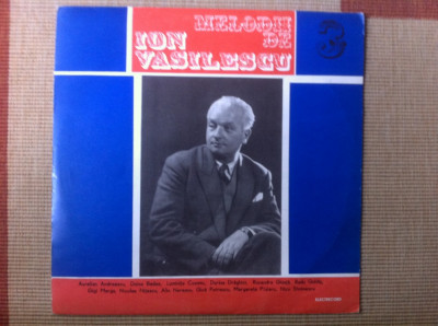 Ion Vasilescu melodii vol. 3 disc vinyl lp compilatie muzica pop usoara slagare foto