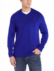 Pulover V-Neck US Polo Assn albastru foto