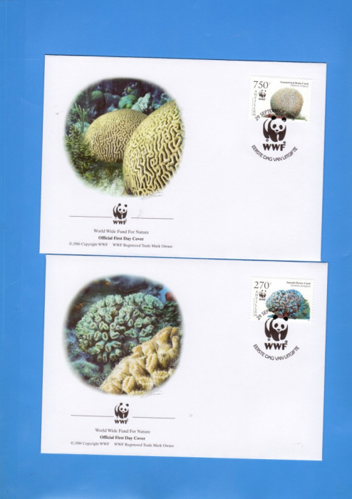 FDC WWF SET COMPLECT ANIMALE MARINE 2005 ANTILELE OLANDEZE