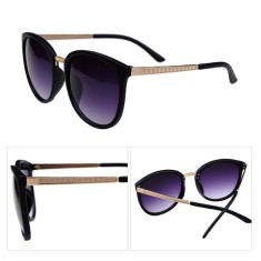 Ochelari soare dama HOT RETRO model DESIGNER lentila dubla gri detalii aurii