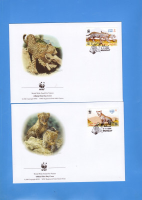 FDC WWF SET COMPLECT ANIMALE OMAN 2004 foto