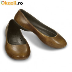 Balerini CROCS Wiona flat antique - espresso/gold W7 (37.5 ) foto