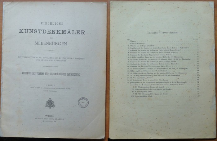 Monumente religioase din Transilvania , Viena , 1887