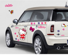 Sticker Hello Kitty Decoratiune Perete Masina Autocolant Camera Copilului foto