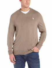 Pulover V-Neck US Polo Assn Tobacco foto