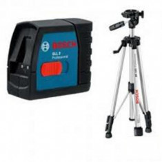 Nivela laser cu linii + stativ Bosch - GLL 2 + stativ BS 150 foto