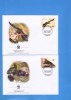 Set FDC Lesotho Pasari 2004 WWF, Maximafilie, Timbru, Calitate Buna
