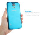 Capac spate BLUE bleu deschis Samsung Galaxy S5 i9600 + folie ecran cadou