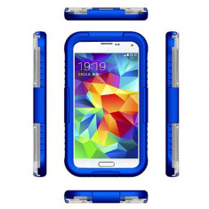 Toc subacvatic impermeabil durabil albastru Samsung Galaxy S5 G900 + folie ecran