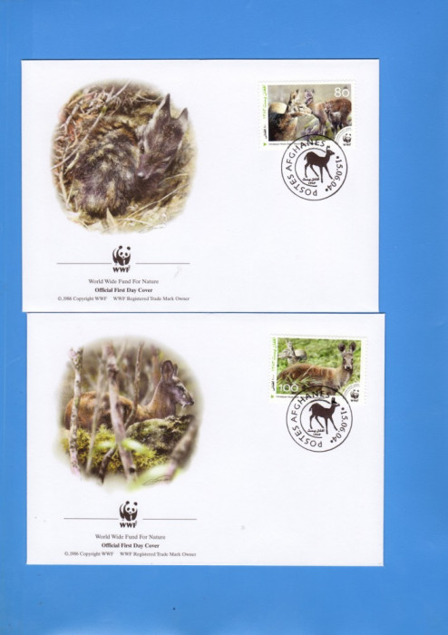 FDC WWF SET COMPLECT ANIMALE AFGANISTAN 2004