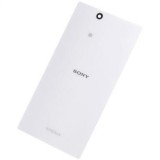 Pachet Capac spate SONY XPERIA Z original alb negru + folie sticla fata-spate