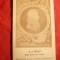 Fotografie veche pe carton sec.XIX- Portret W.A.Mozart , dim.=6,6 x 11cm