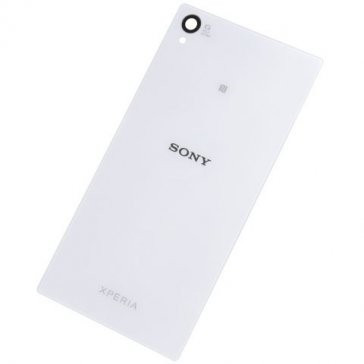 Pachet Capac spate SONY XPERIA Z1 original alb negru + folie sticla foto