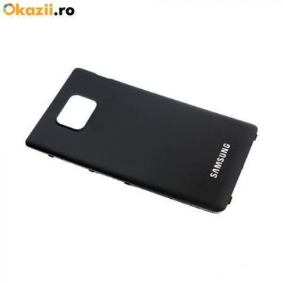Pachet Capac Samsung Galaxy S2 I9100 original alb negru + folie sticla foto