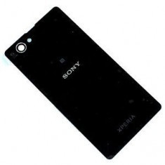 Pachet Capac spate SONY XPERIA Z1 mini alb negru + folie sticla fata-spate foto