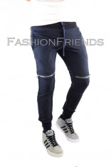 Pantaloni de trening tip ZARA bleumarin - pantaloni barbati - cod 5117 foto