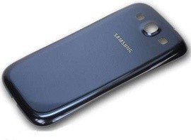 Pachet Capac spate Samsung Galaxy S3 mini i8190 original albastru + folie sticla foto