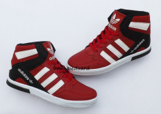 GHETE ADIDAS HIGH COURT ROSU/ALB foto