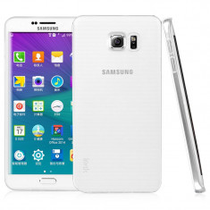 Samsung S6 Edge Plus - Pachet Husa Silicon Margine Silver si Folie Silicon foto