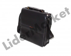 Geanta business Dolrton din piele 29 x 26 x 8 cm - Super design ! foto